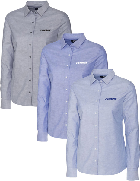 Picture of -D-Cutter & Buck Stretch Oxford Womens Long Sleeve Dress Shirt